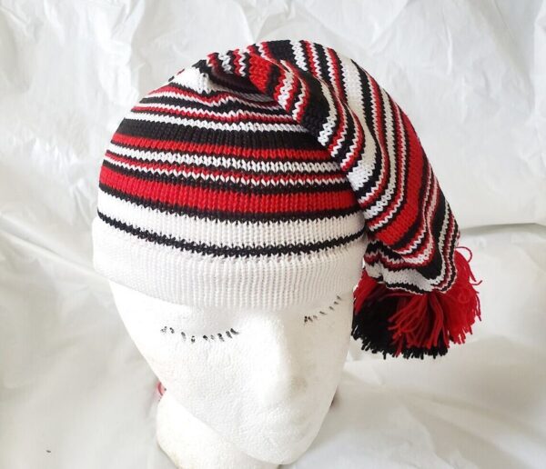 Igbo Nigerian Traditional War Dance Hat Cap. Ohafia Men's Knitted Stripped Hat