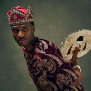 Isi Agu Igbo Attire with Red Igbo Hat and Ceremonial